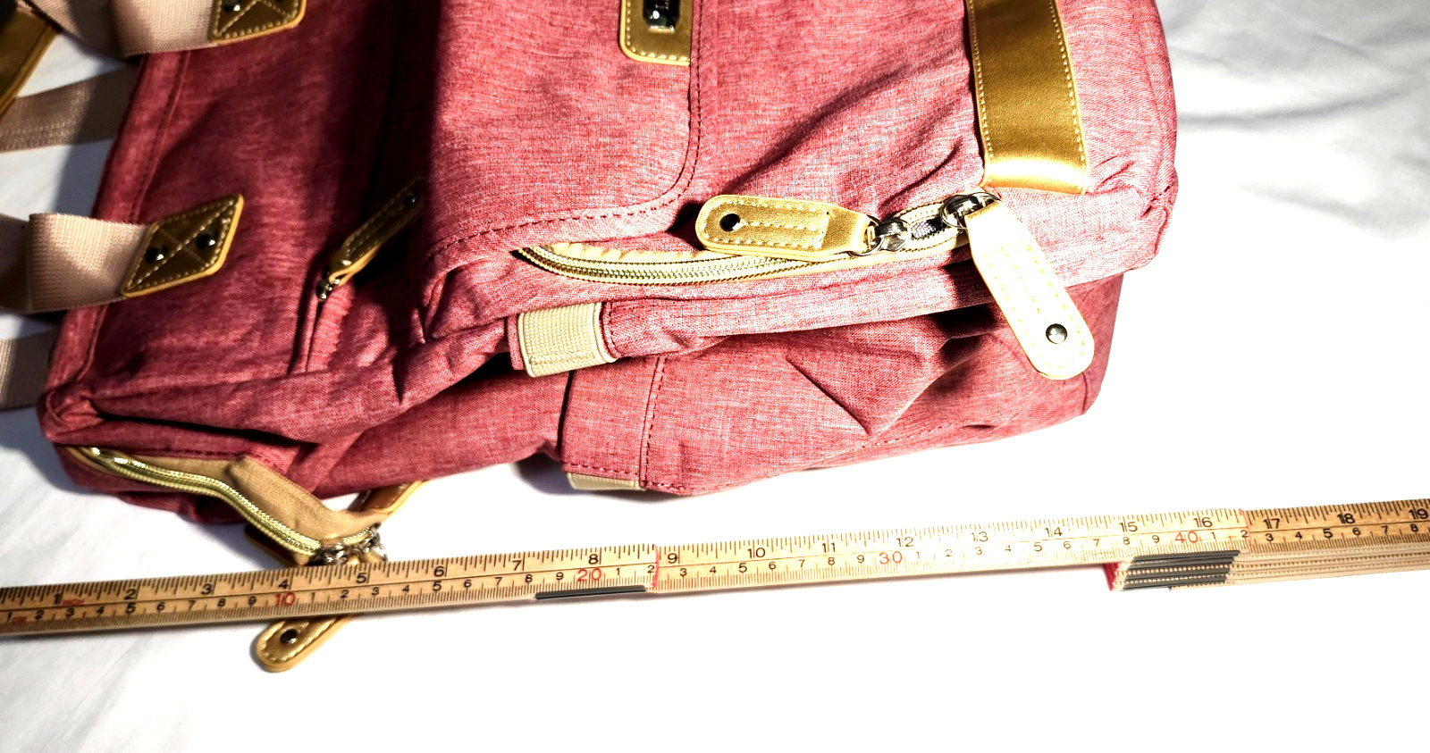 NEW Women’s Laptop Backpack 15.6″ Travel Bag USB Port Pink Gold TSA