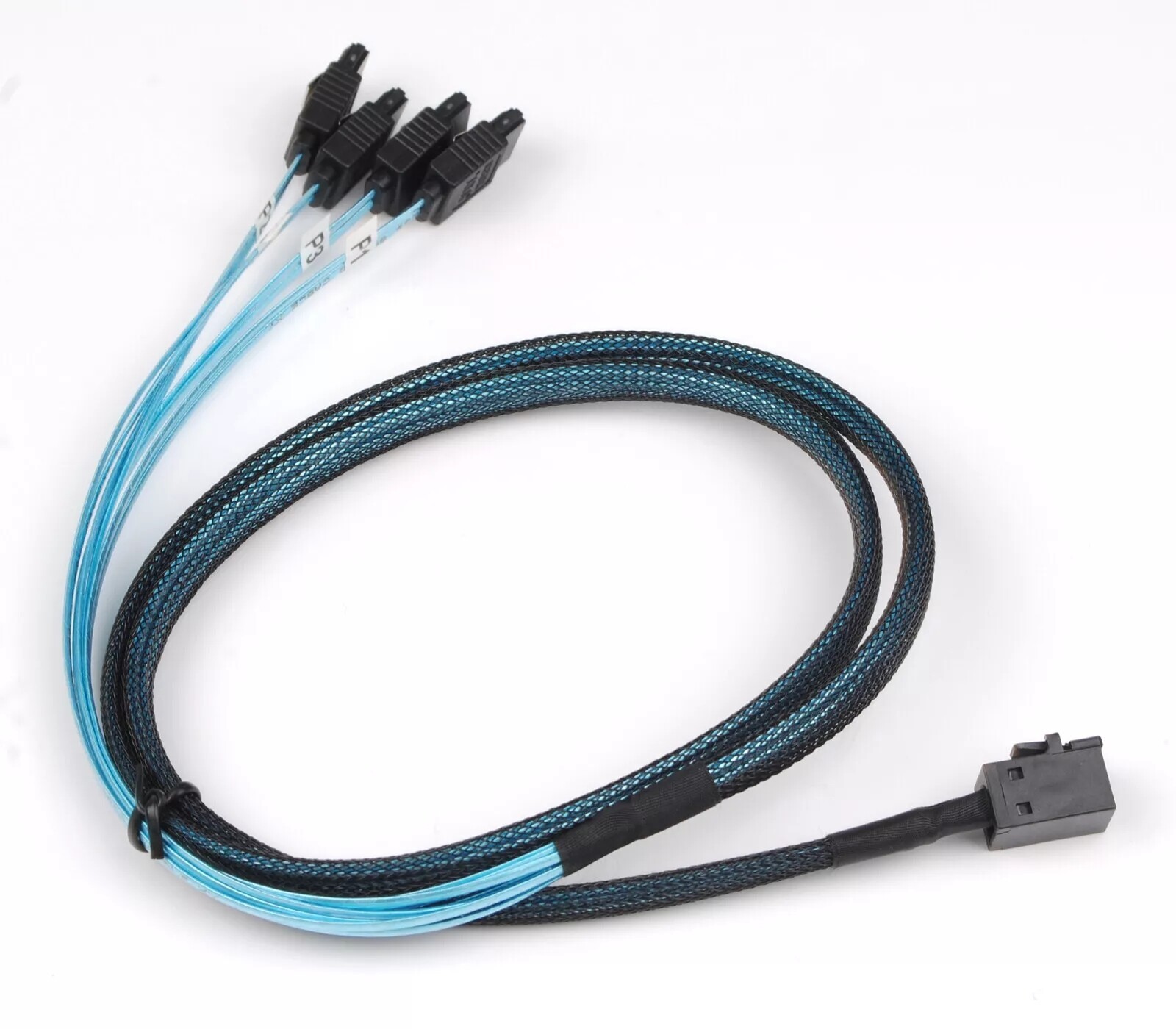 Lot Mini SAS SFF-8643 To 4 SATA 7pin Hard Disk 6Gbps Data Server Raid Cable 1M