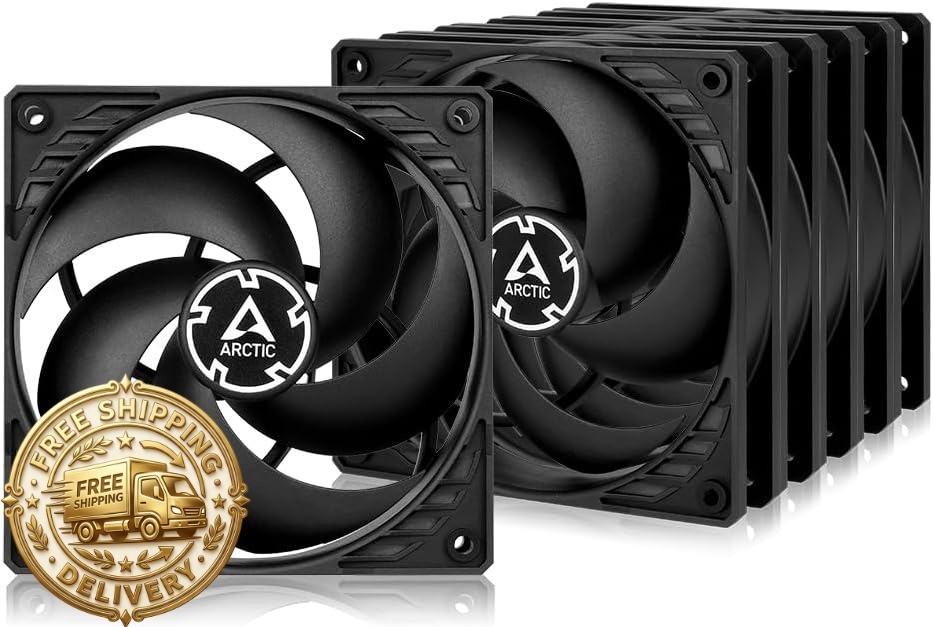ARCTIC P12 (5 Pack) – PC Fans, 120mm Case Fan, Pressure-optimised, Quiet Motor,