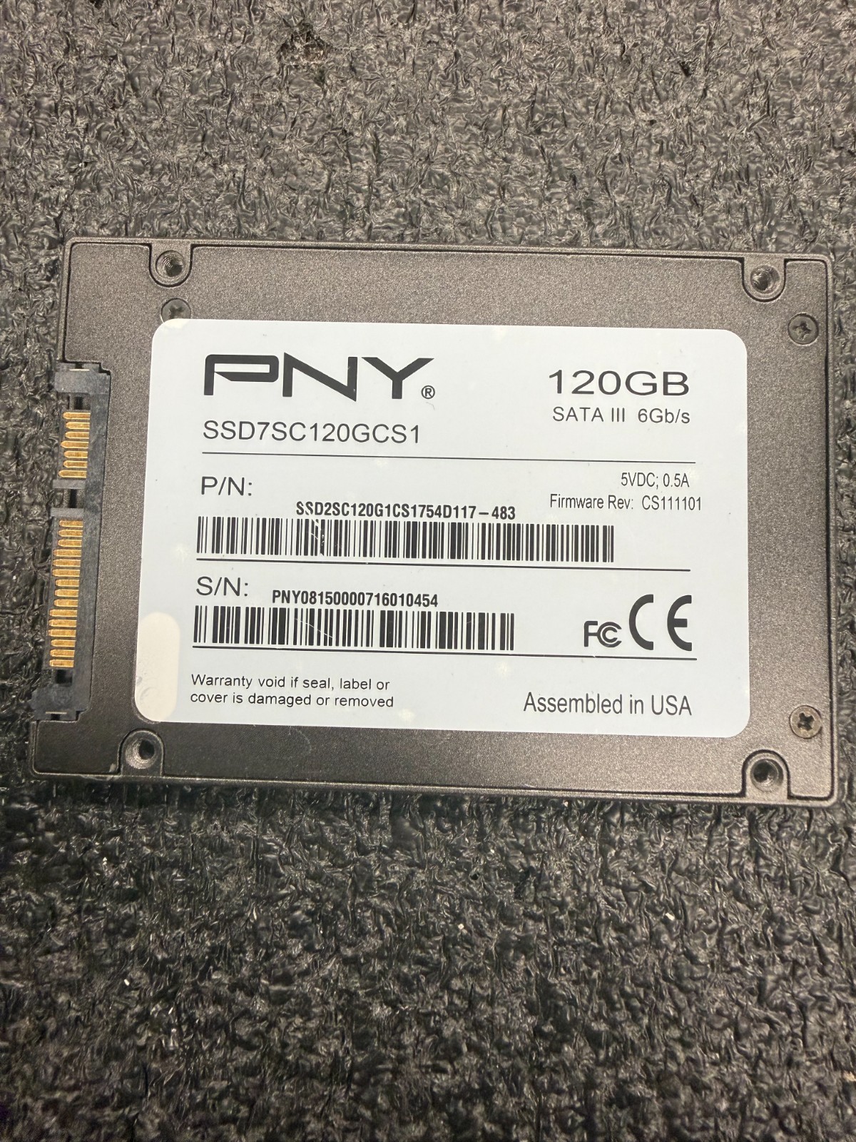 PNY CS1111 120GB 2.5″ SATA III SSD Solid State Drive SSD7SC120GCS1