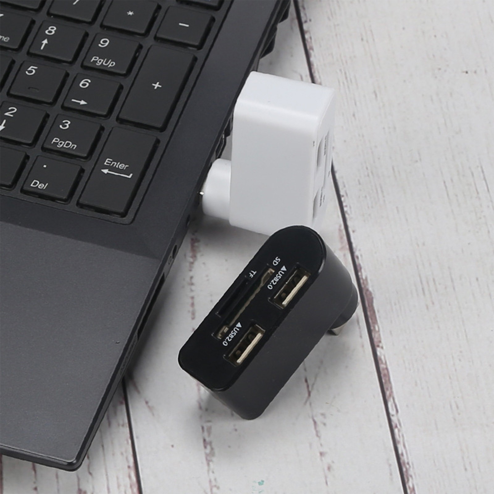 4 in 1 Rotatable USB Hub C to HDMI Adapter Portable SD Card Reader