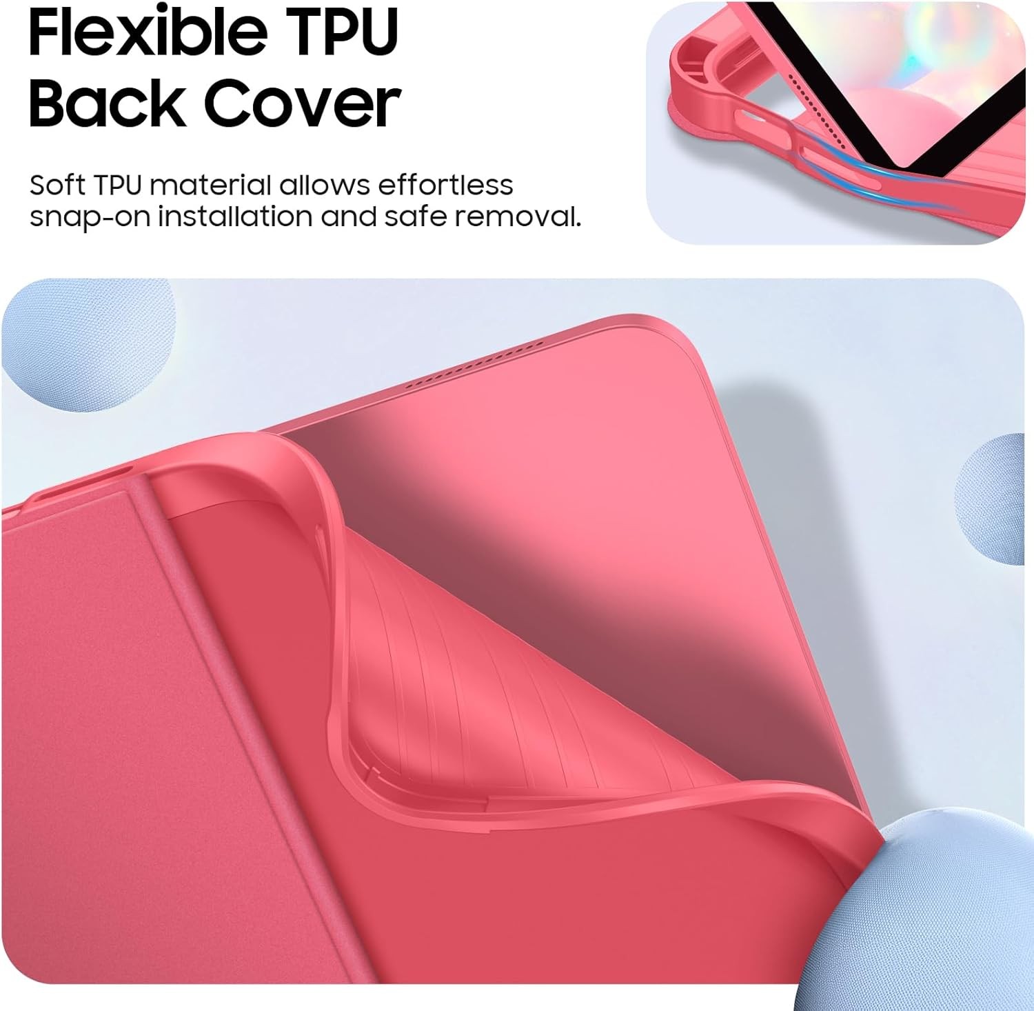 Backlit Keyboard Case for iPad (A16) 11th Gen 11 Inch (2025) Soft TPU Back Cover