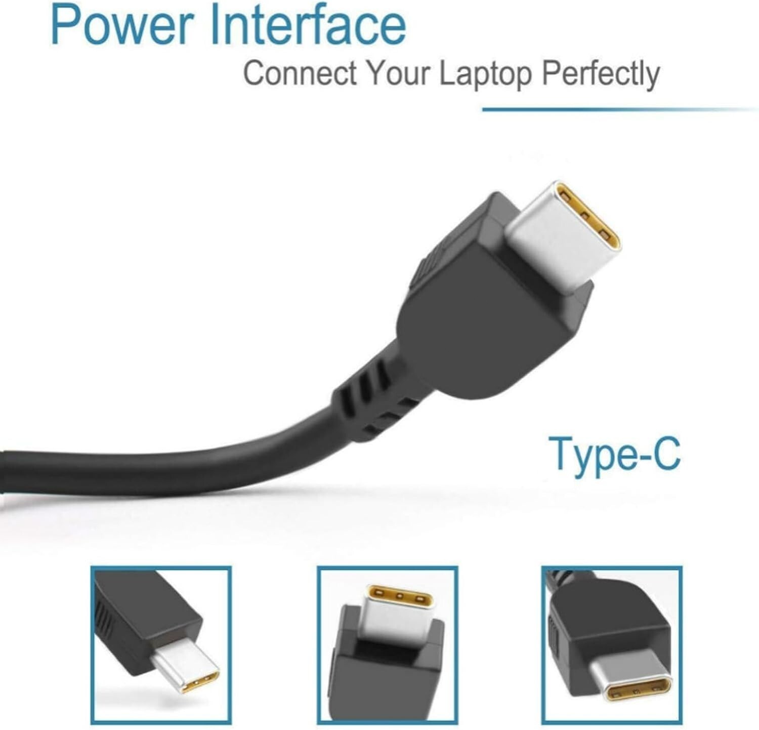 Genuine 65W USB-C Adapter for Lenovo ThinkPad E14 E15 T480s T490 T14 T15 X1 X13