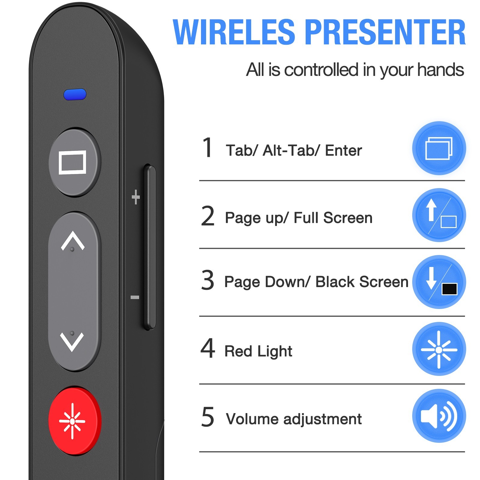 Presentation Cicker Wireless Presenter Remote PowerPointer Clicker Laser Pointer