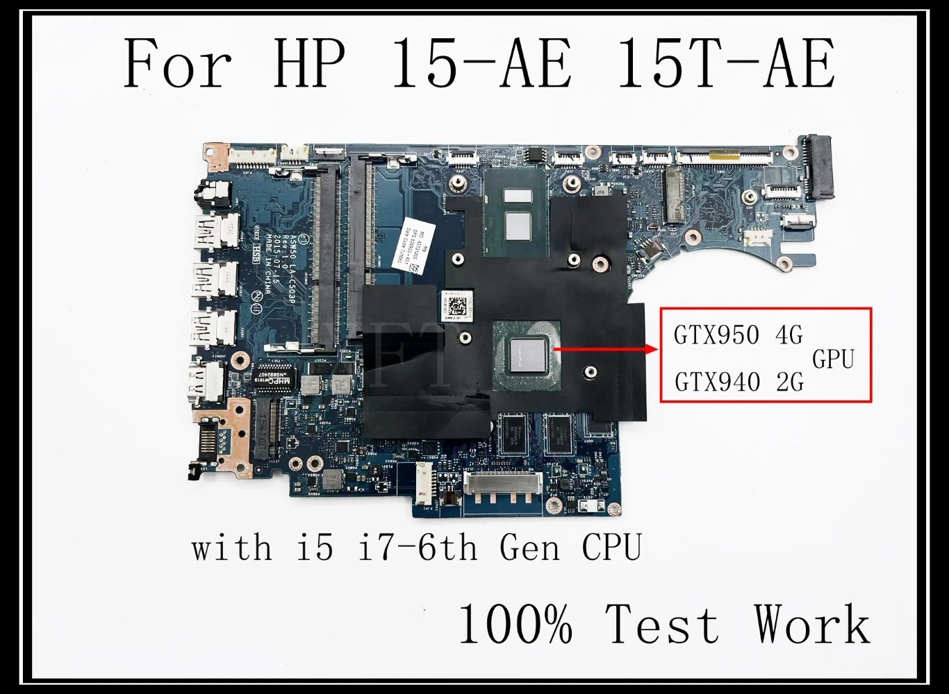 LA-C503P For HP 15-AE 15T-AE Motherboard i5 i7-6th Gen CPU GTX940M/950M 2G/4G