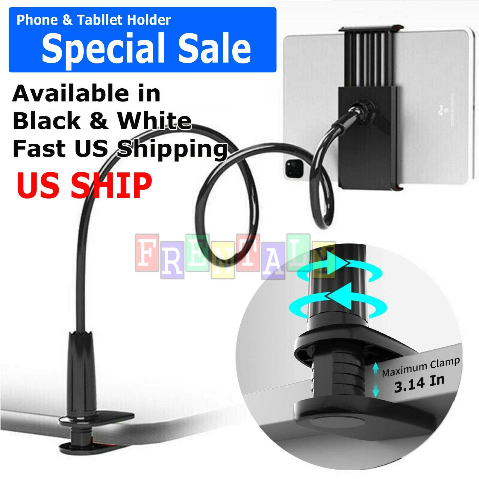 Lazy Tablet Holder Mount Stand Flexible Arm Desktop Bed For iPad Samsung USA