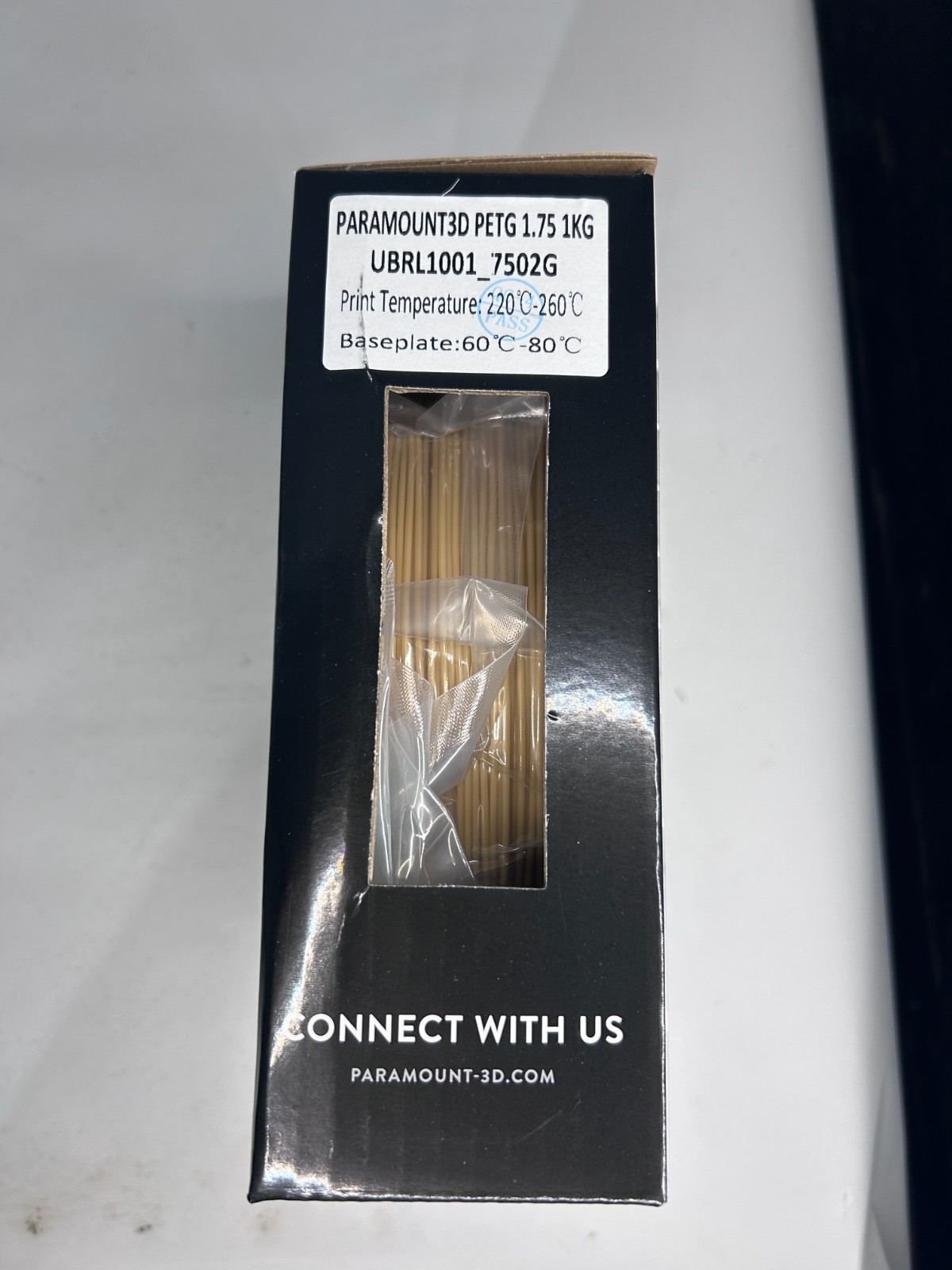 Paramount 3D PETG Filament Skin Universal Beige 1.75mm 1KG New Sealed Spool