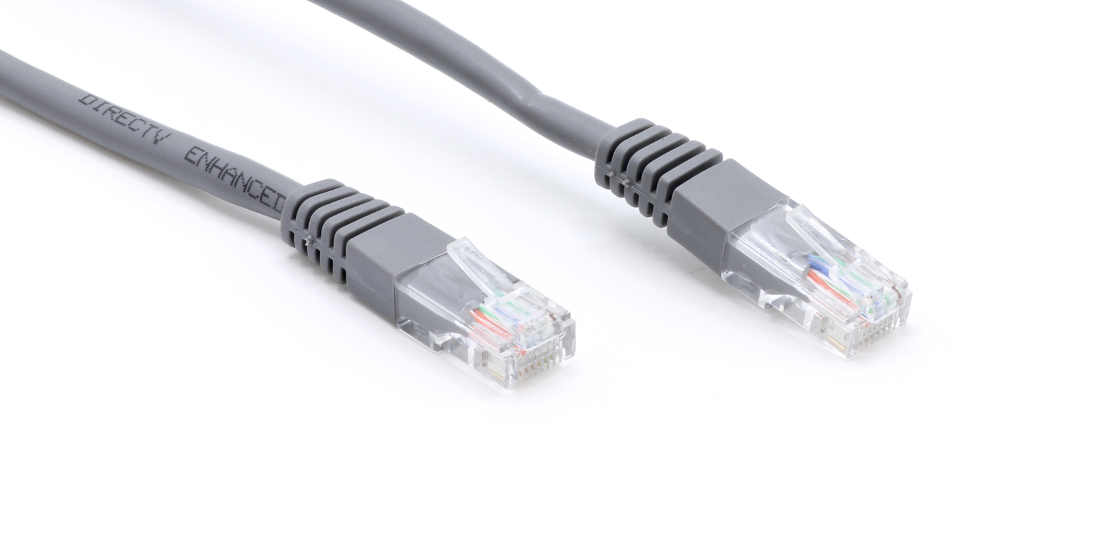 7 Foot Grey – Ethernet Network Cable – Cat5e Patch Cord – 7 Ft – LAN – 10 Pack