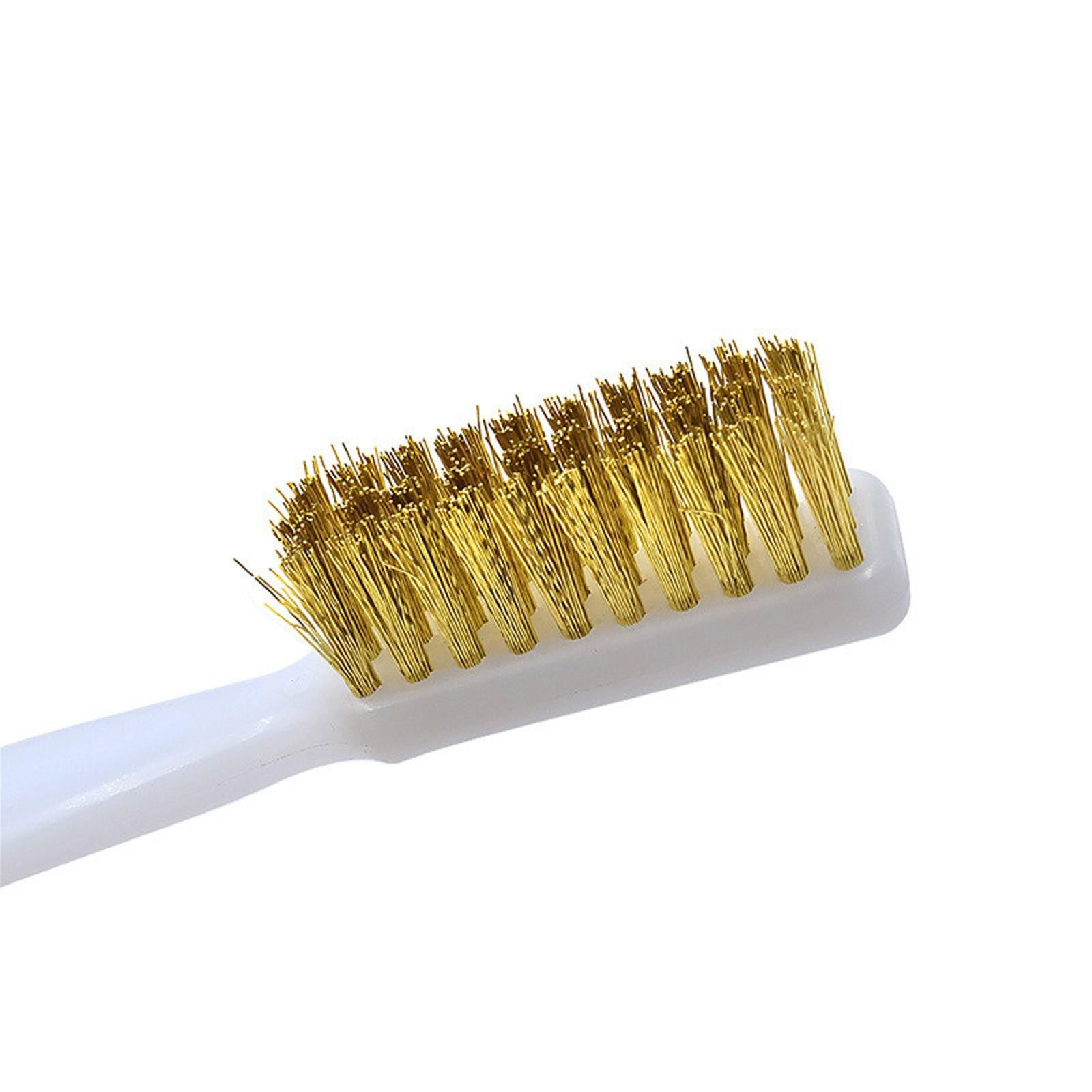 10 Pack 7inches Cleaning/Removal Dirt Tool Copper Wire Toothbrush Brush Handle j