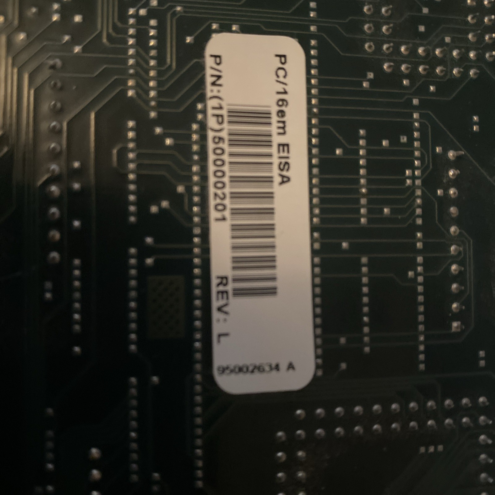 Used Board. From 1990’s Working Computer PC/16em EISA PIN:(1P)50000201 Untested