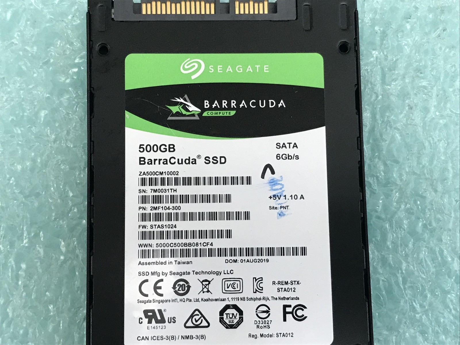 Seagate BarraCuda ZA500CM10002 500GB 2.5″ SATA SSD Solid State Drive – HD742A
