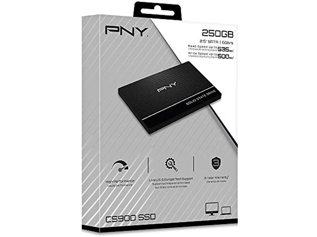 PNY CS900 250GB 3D NAND 2.5″ SATA III Internal Solid State Drive (SSD)