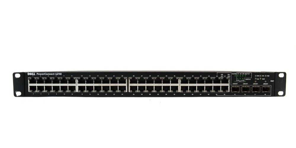 Dell 48-Port + 4-SFP Switch PowerConnect 6248 Layer 3 Fully Managed 1U Rackmount