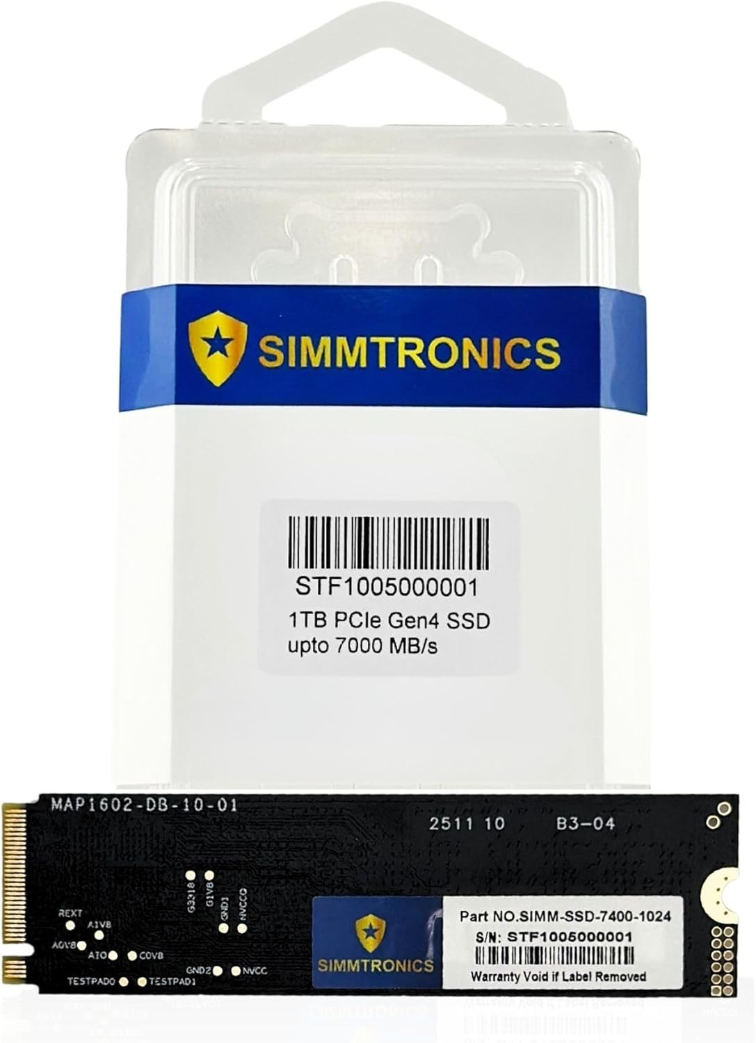 Simmtronics 1TB PCIe 4.0 NVMe M.2 SSD | Up to 7400MB/s Read, 6000MB/s Write