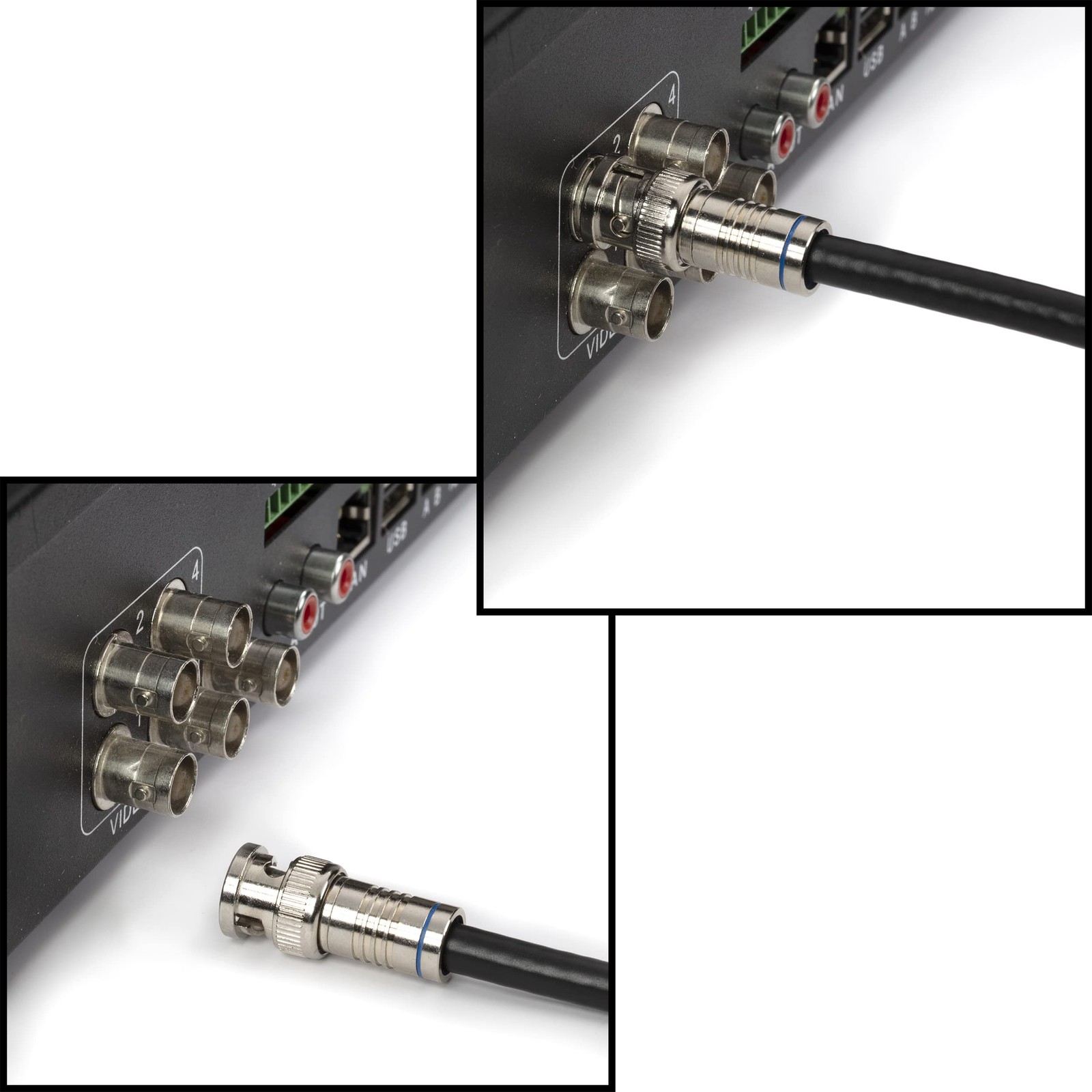 CIMPLE CO 35 FT BNC Cable Two Male BNC Connections 75 Ohm Low Loss HD-SDI SDI Ca