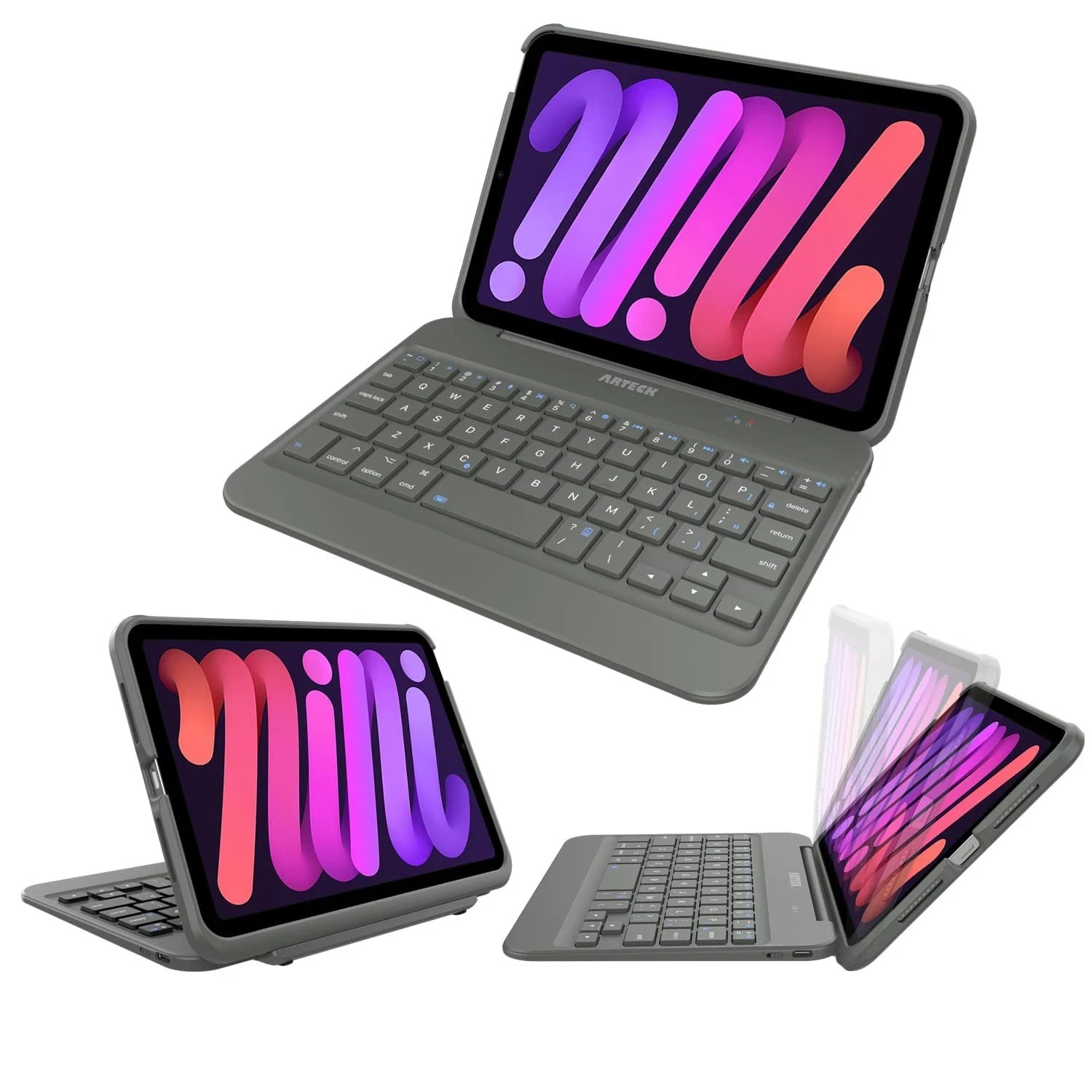 Arteck iPad Mini A17 Pro 8.3-inch Keyboard Case, Bluetooth Keyboard with Prot…