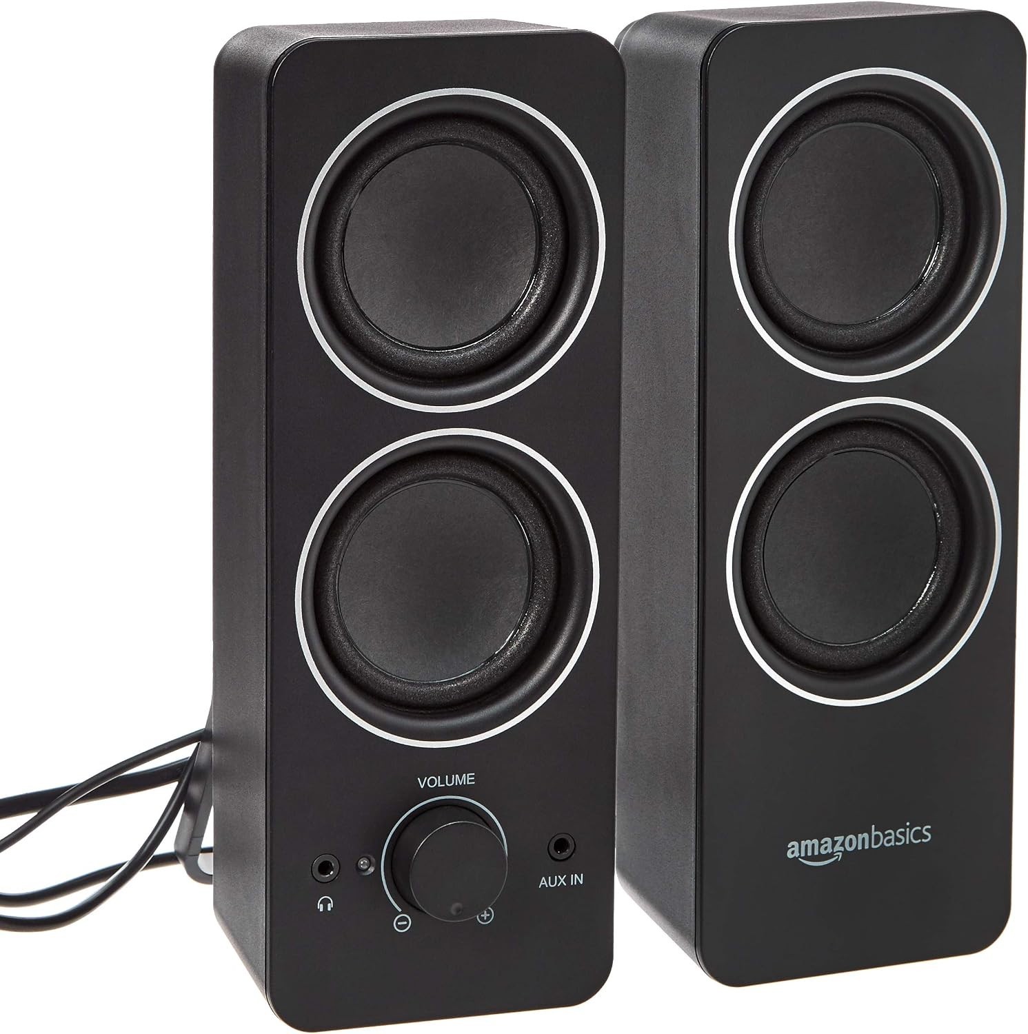 Amazon Basics Computer Speakers for PC or Laptop – Black