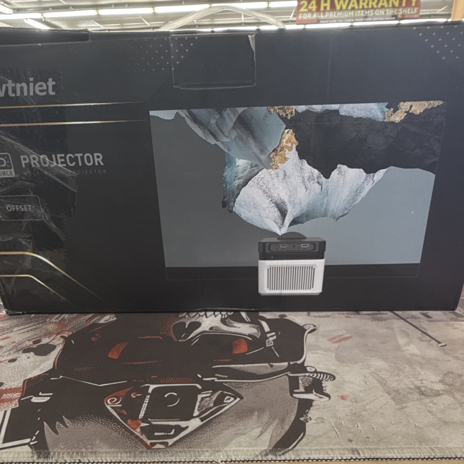 Alwtniet HY450 LED Ultra Short Throw Smart Projector 8K HDMI USB Desktop