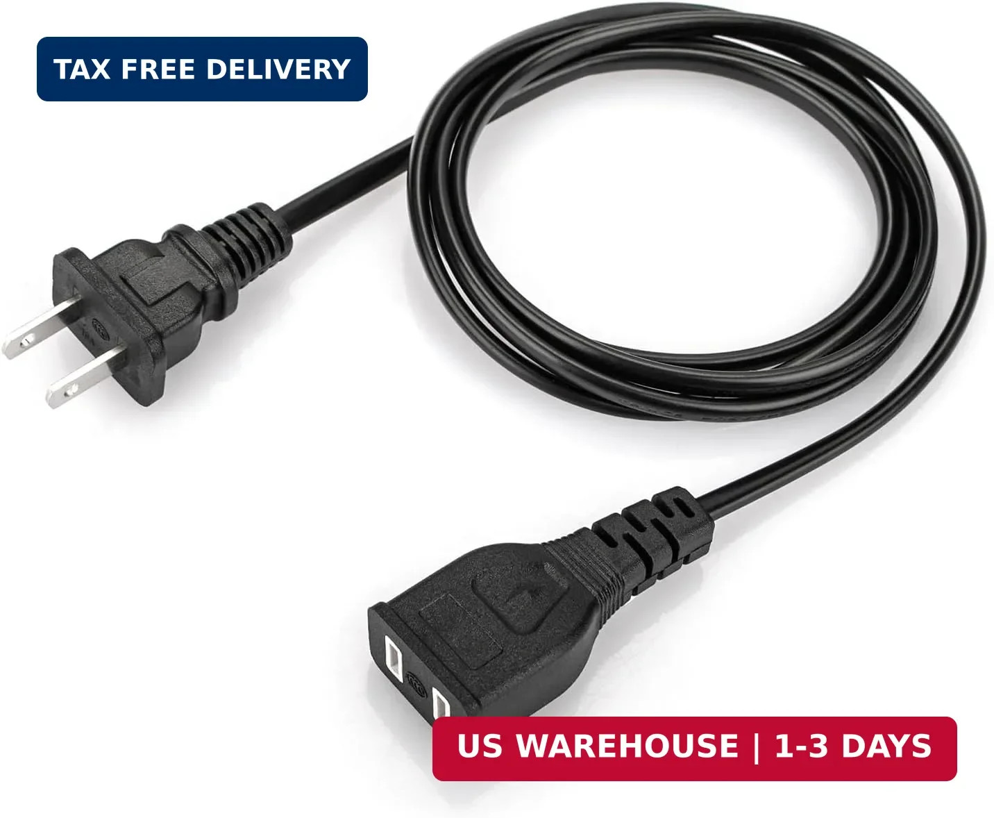 DXAEJ14 Jump Starter Power Cord, 120V AC 2-Prong Charging Cable | 2-Prong AC Pow