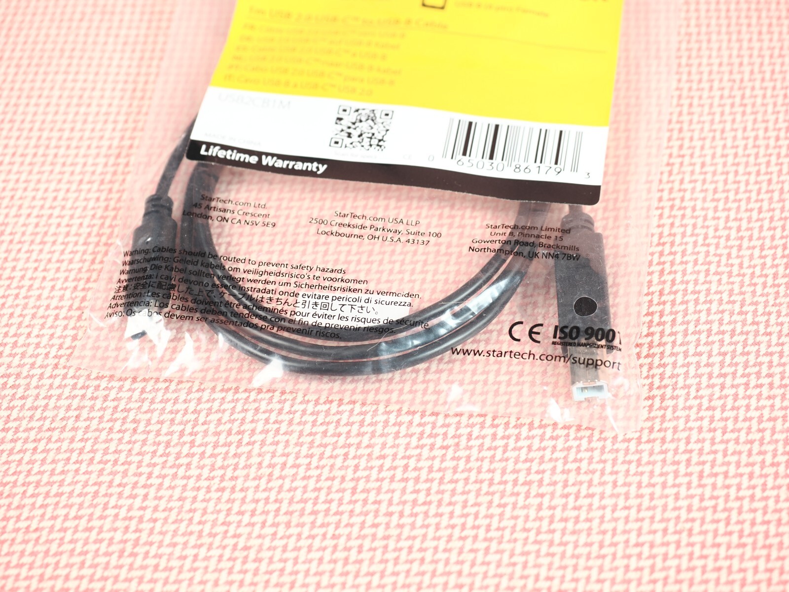 StarTech 3.3ft (1m) USB-B to USB-C Cable Data Cord USB 2.0 USB-C Data Transfer