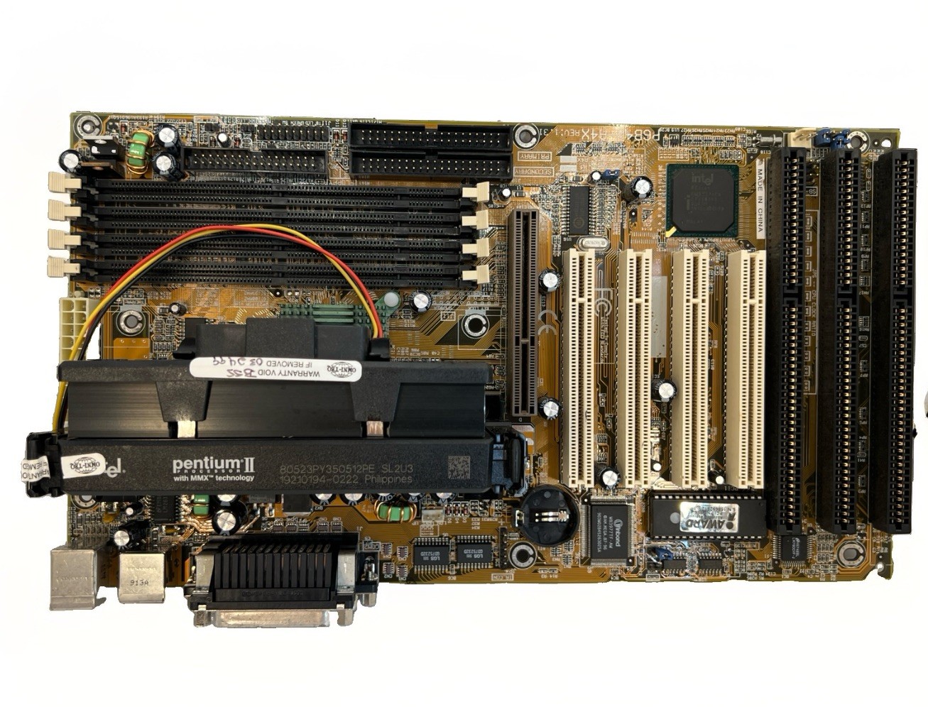Intel Pentium II 350MHz Slot 1 440BX ATX Motherboard PCB40-A4X ISA AGP Vintage
