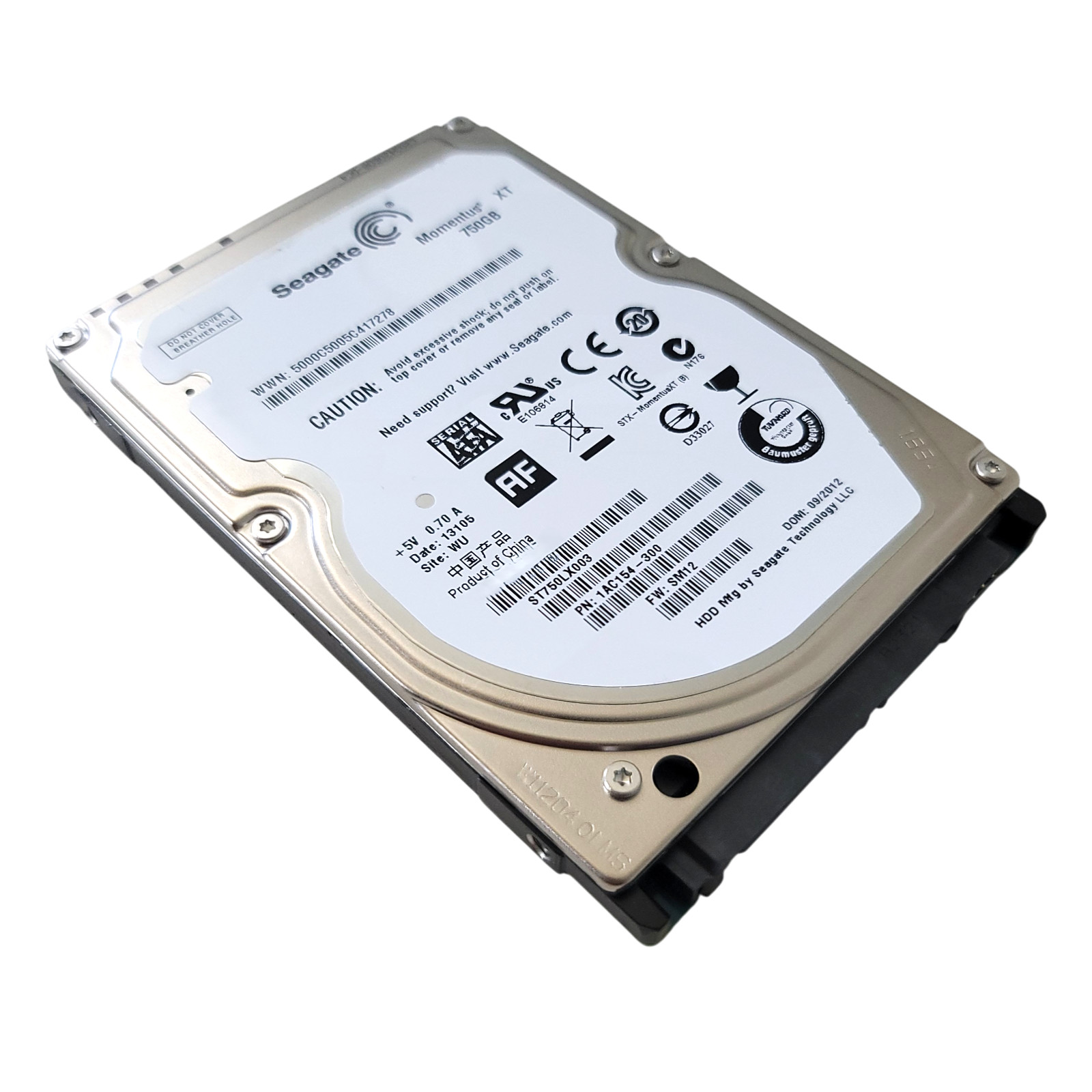 Seagate Momentus XT 750GB 2.5″ SATA III Hybrid Drive SSHD ST750LX003 100% Health