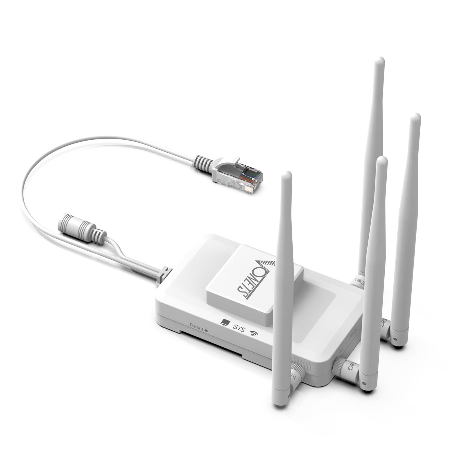1800Mbps WiFi to Ethernet Adapter 5.8GHz Wireless Bridge, 2-Port Gigabit PoE …