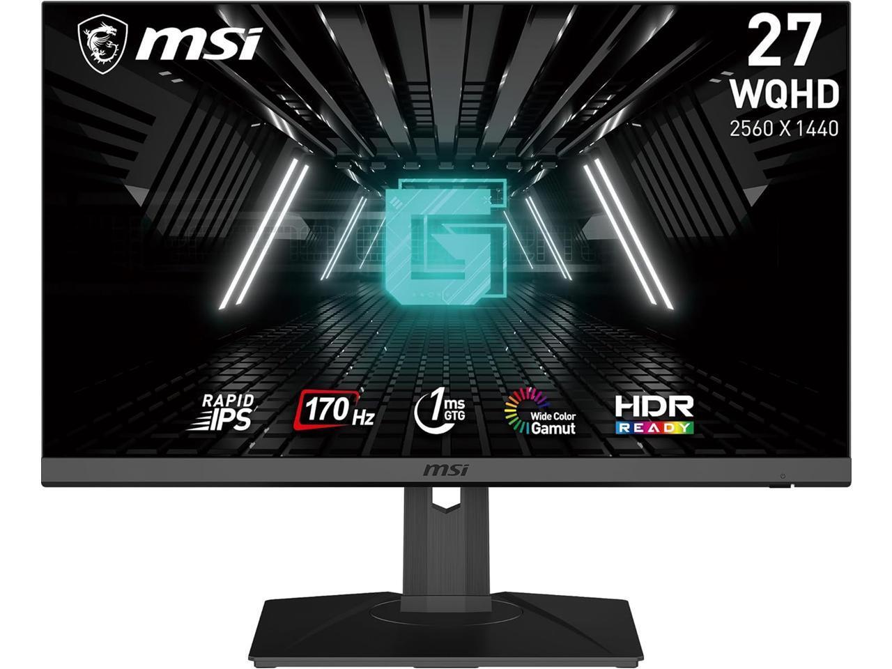 MSI 27″ Gaming Monitor 1ms 170Hz (2560×1440) QHD Rapid IPS G-Sync HDR