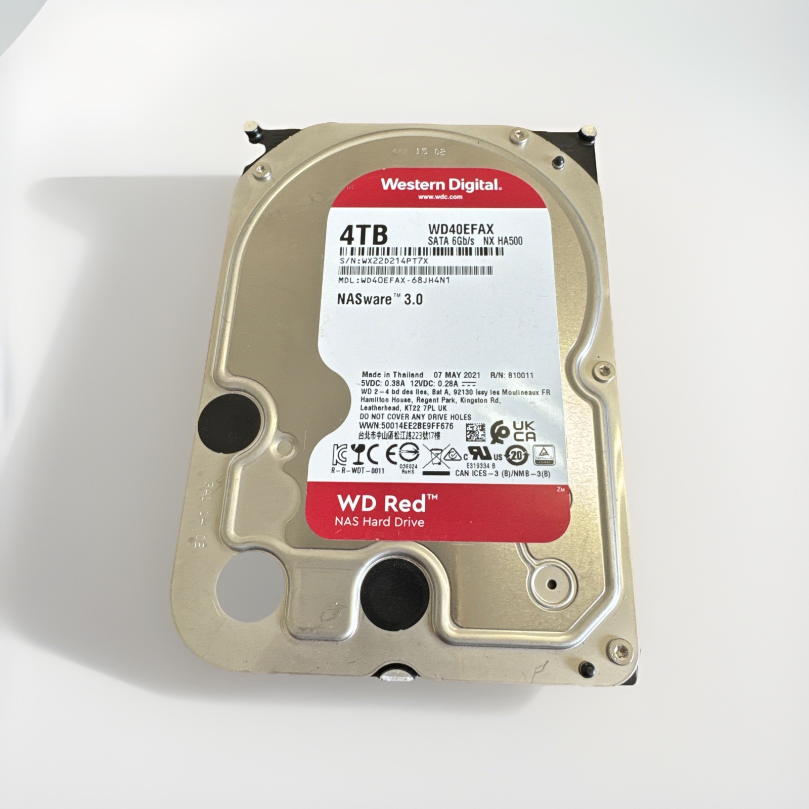 Western digital Red 4TB NAS Internal Hard Drive 3.5″ SATA 5400RPM WD40EFAX
