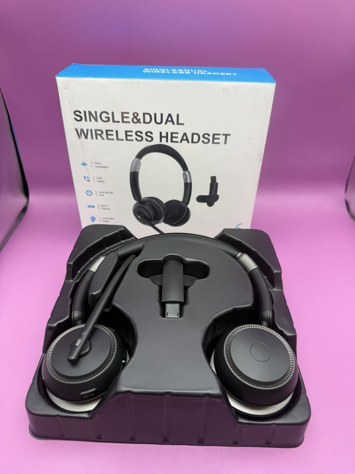 4xem 4XWLHSM109 WIRELESS SINGLE DUAL HEADSET BLUETOOTH INTERCHANGABLE SPEAKERS