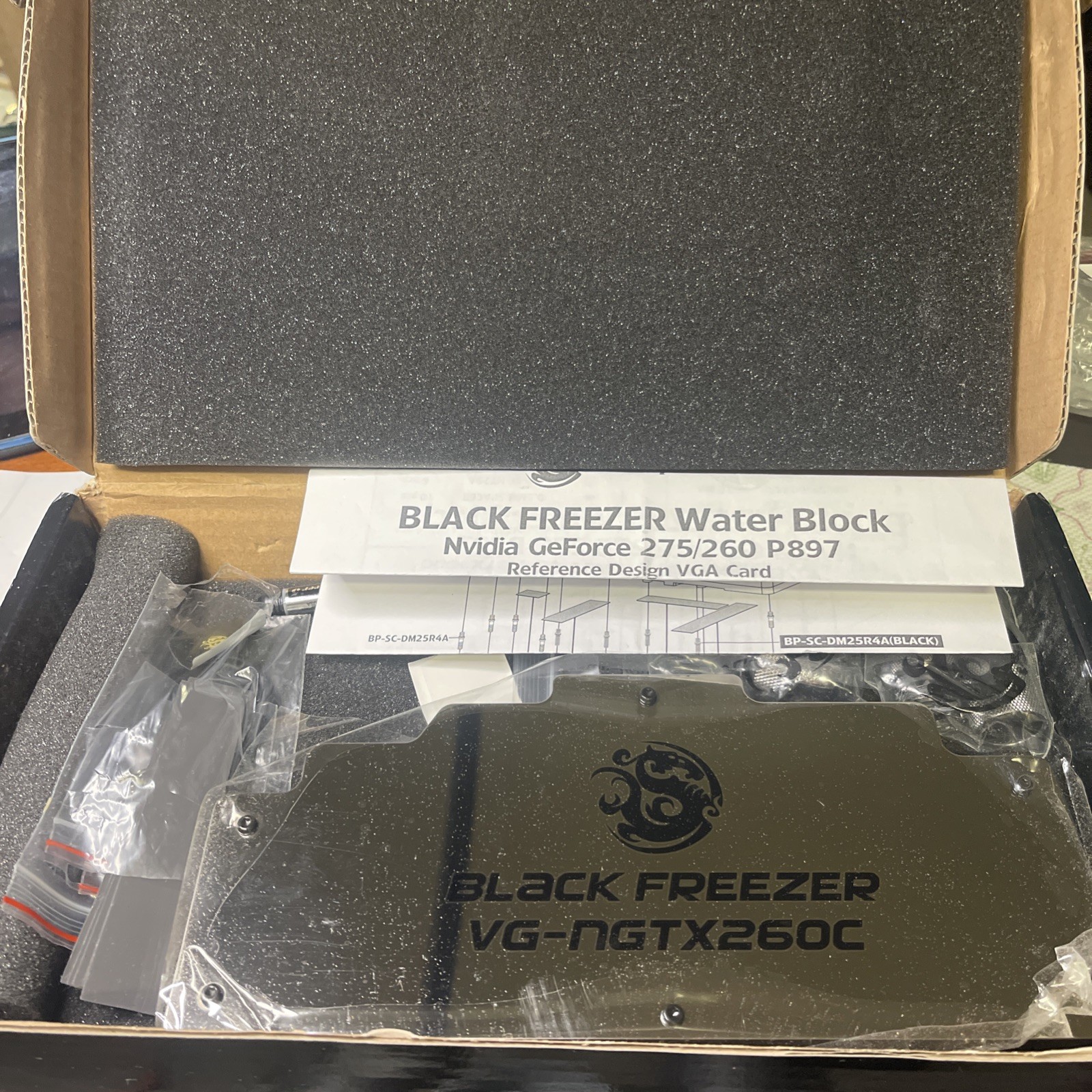Black Freezer Water Block VG-NGTX260C, Nvidia GeForce 275/260 P897, New In Box