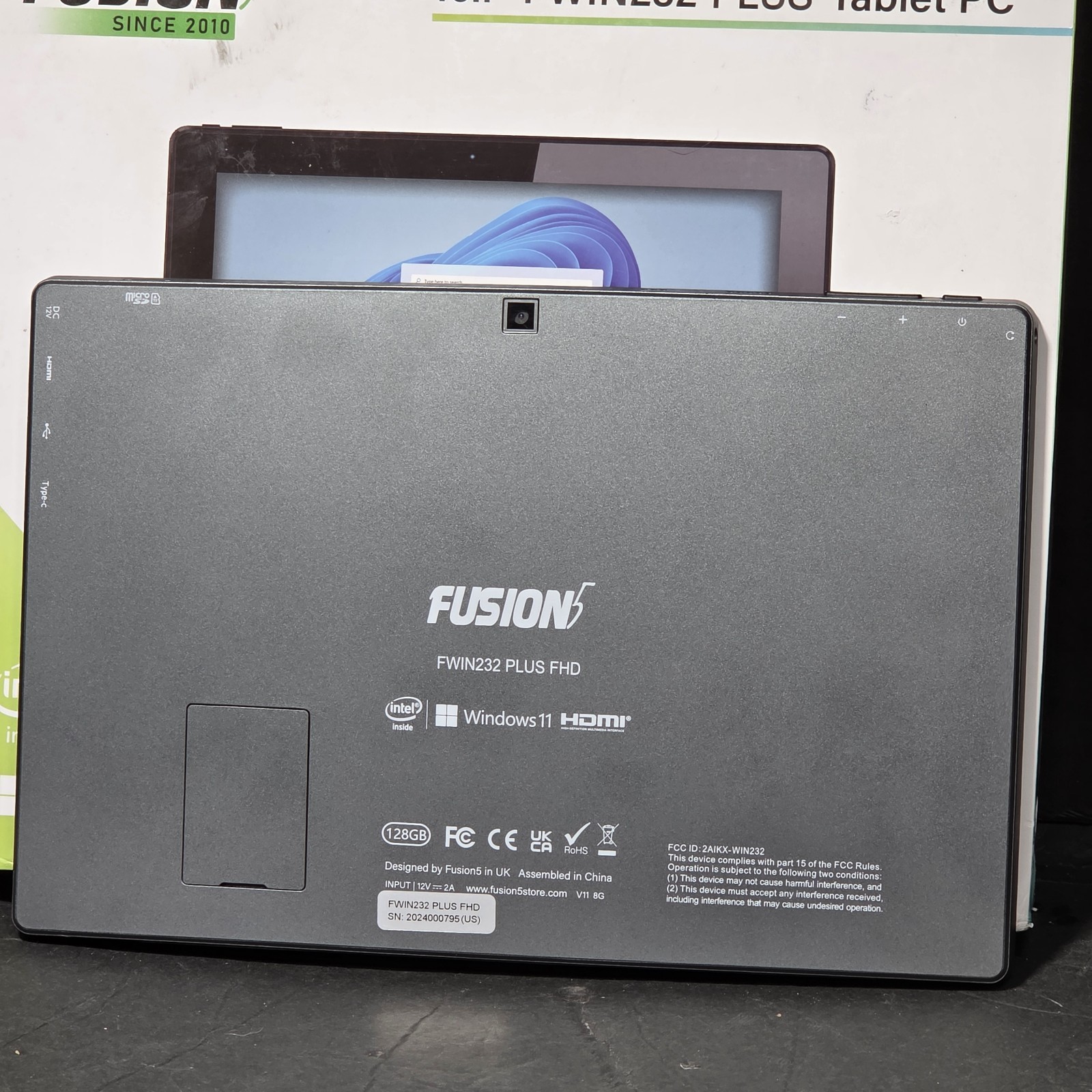 Fusion5 FWIN232 PRO N5 10.1″ Tablet Windows 11 8GB Ram 115GB SSD . Screen Nick*