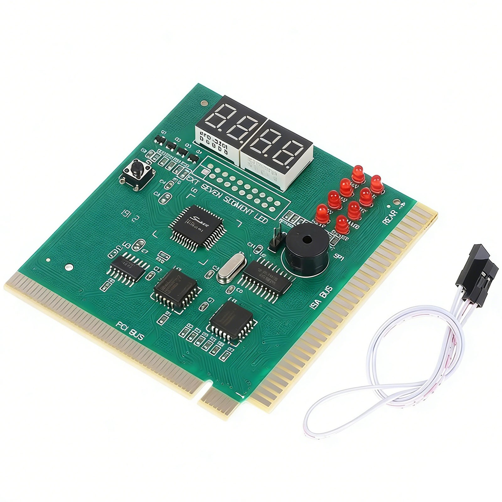 PC Motherboard Analysis Diagnostic Card 4-Digit LED PCI/ISA POST Code Analyzer