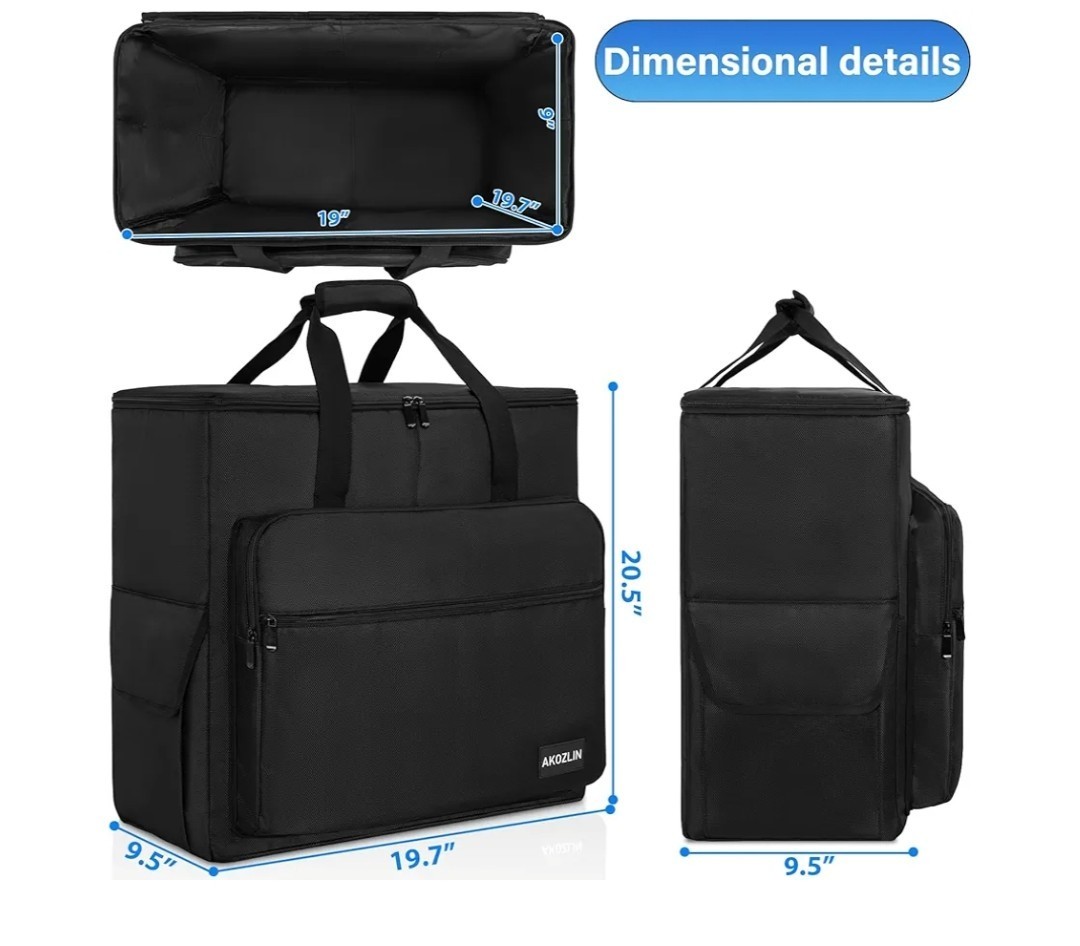 AKOZLIN Desktop Gaming Computer Tower PC Chassis Carrying Case Travel Storage Ba