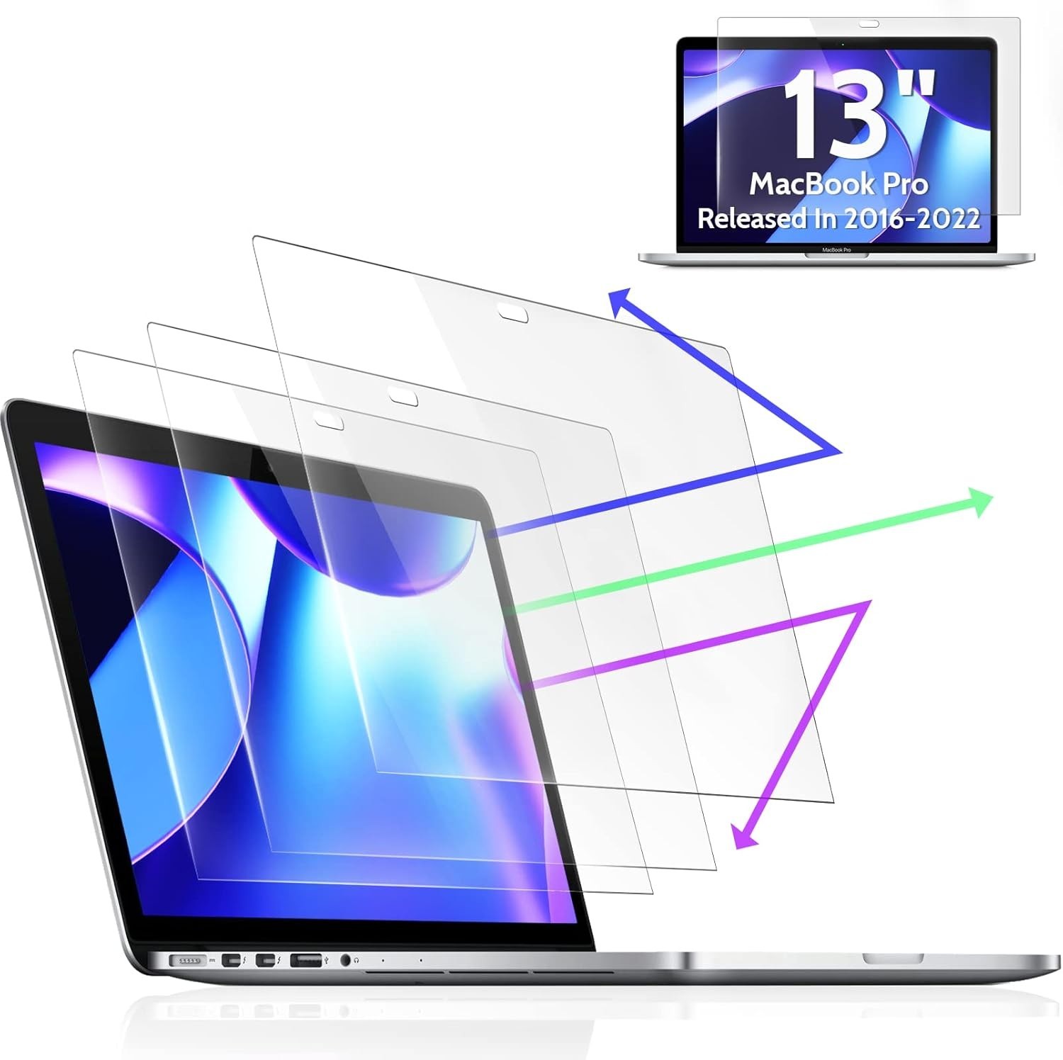 Ultimate Eye Protection: 3-Pack Anti Blue Light Screen Protectors for MacBooks
