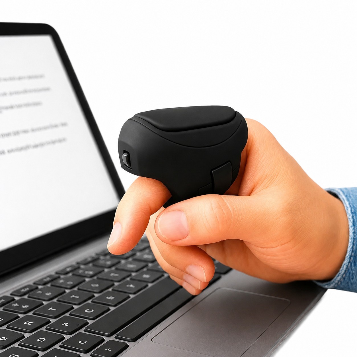 2.4GHz Finger Trackball Mouse Wireless Ergonomic Handheld Mini USB PC Laptop