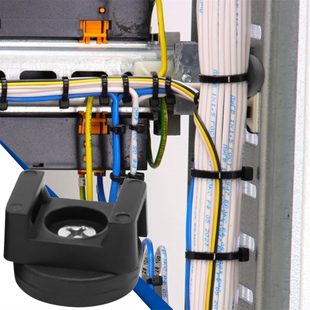 20Pcs Magnetic Cable Zip Tie Mount Base Wire Clips Management Base Holder USA