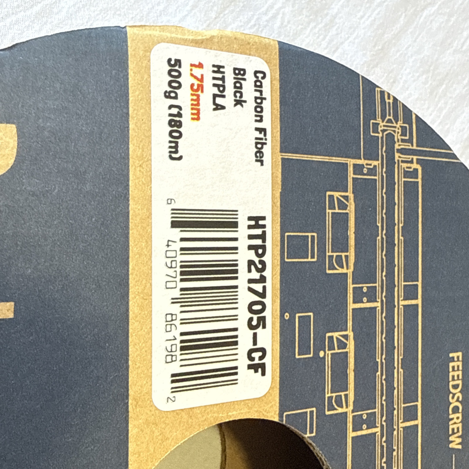 Proto-Pasta HTPLA High Temperature PLA 1.75 Black Carbon Fiber 500g HTP21705-CF