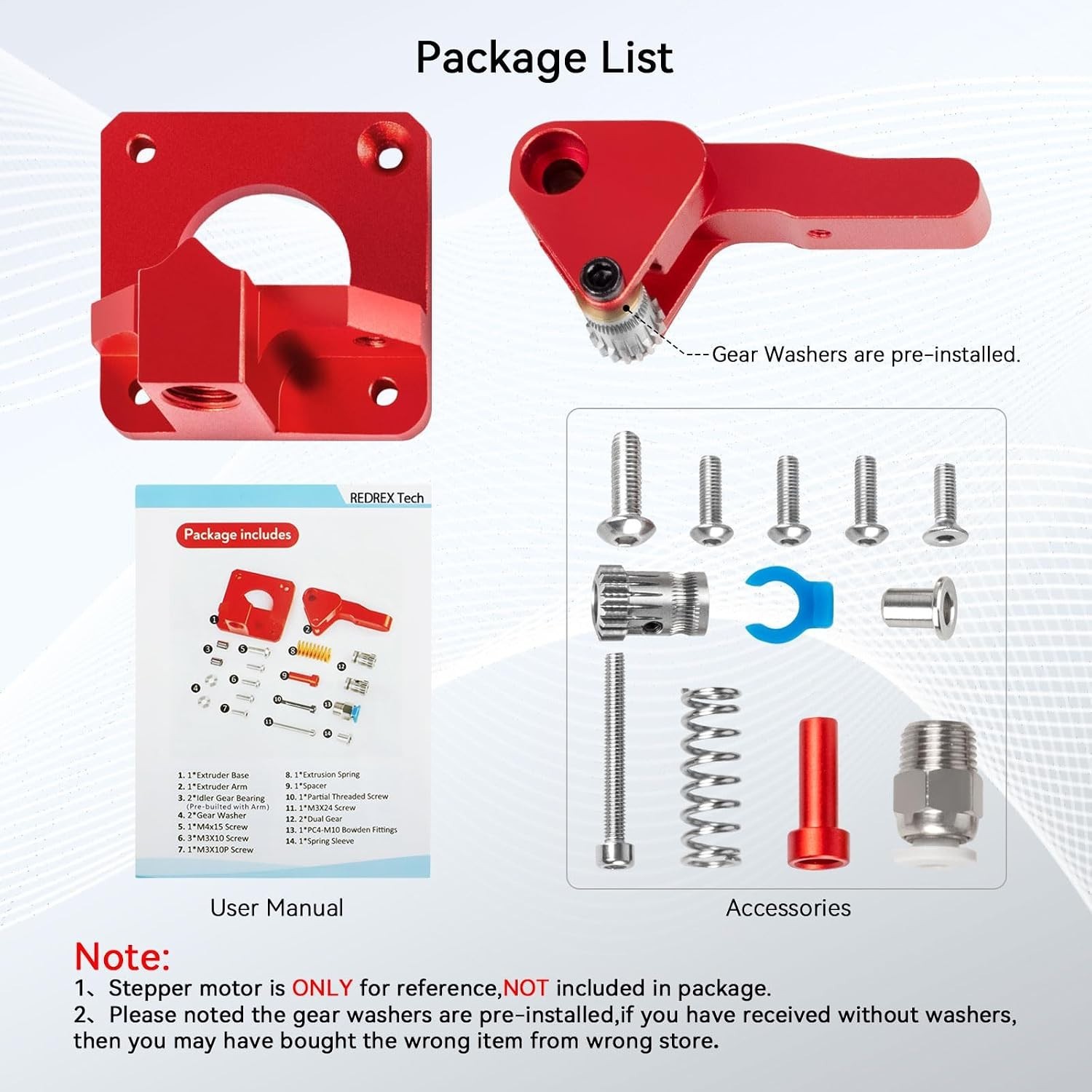All-Metal Dual Gear Extruder with Adjustable Tension – Compatible with Creality