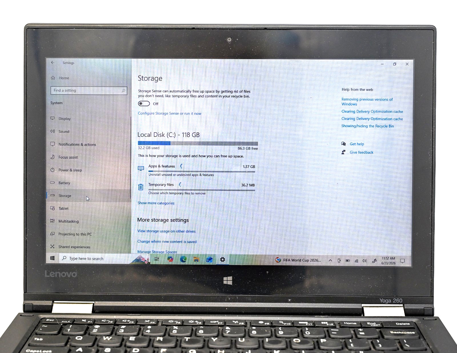 Lenovo ThinkPad Yoga 260 (2-in- 1) i5-6200u 2.3GHz 8GB RAM 128GB M.2-Touchscreen