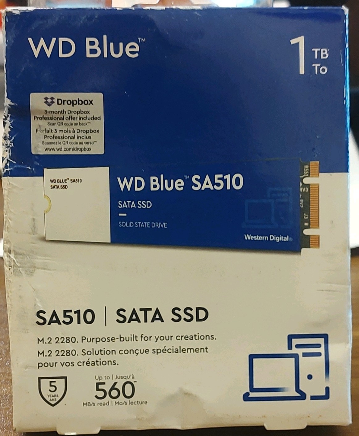 Western Digital WD Blue SA510 1TB SATA III M.2 2280 Internal SSD 560MB/s
