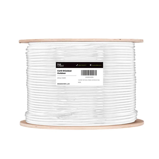 1000ft Cat6E 600MHZ CMR White