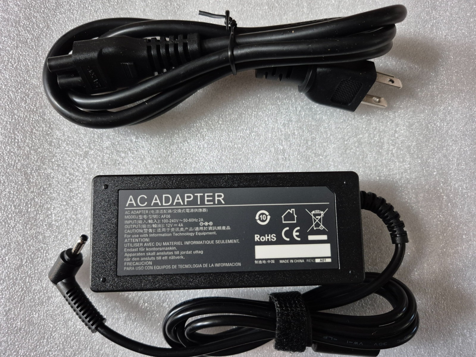 12V/4A with 3.5×1.35mm Plug AC Adapter for WKY688-1203000-45D, KWY40W-1203000