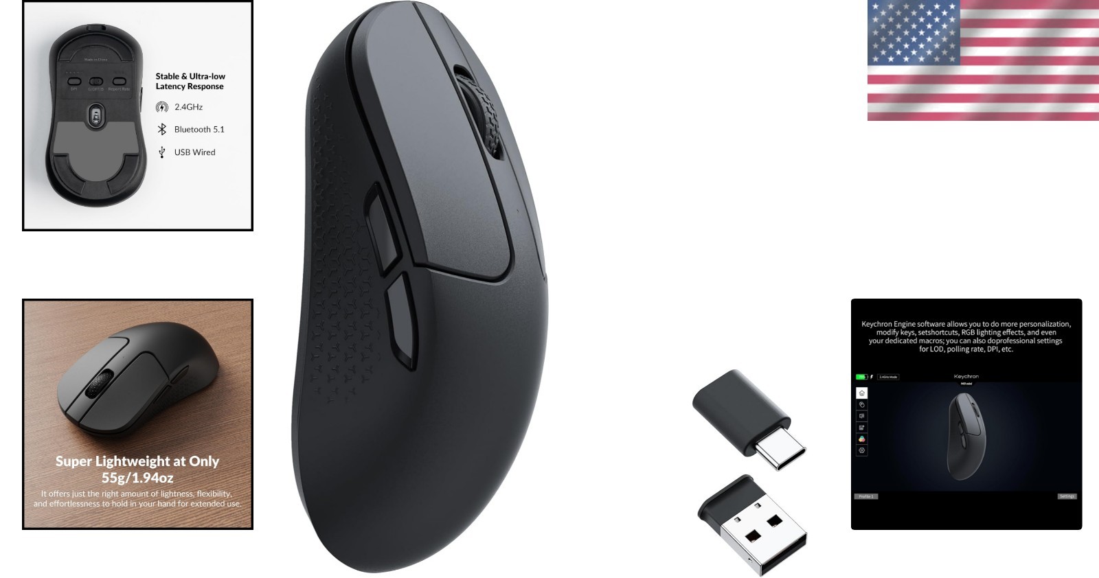 Lightweight M3 Mini Bluetooth Gaming Mouse – PixArt 3395, Up to 70 Hour Battery