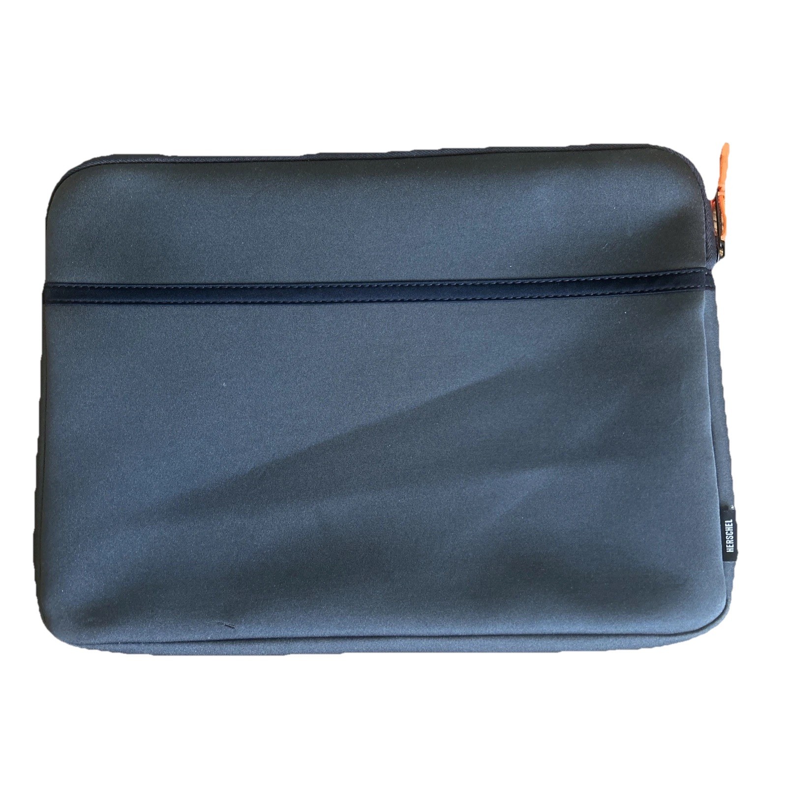 Herschel Supply Co Laptop Zip Sleeve Bag Grey And Black w/Orange Interior 10×14