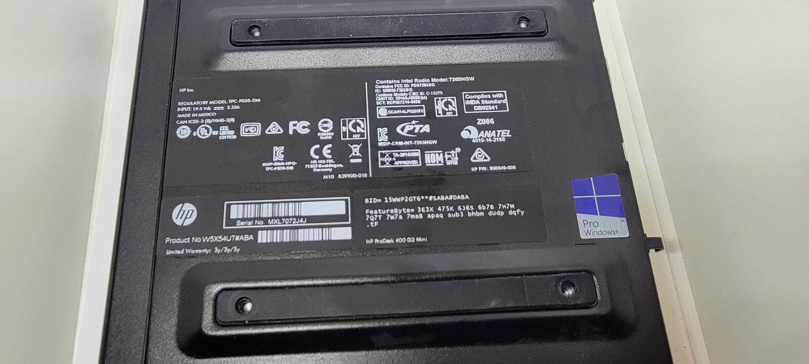 HP ProDesk 400 G2 Mini Intel Core i3 NO HDD No OS Power Supply Included PC desk