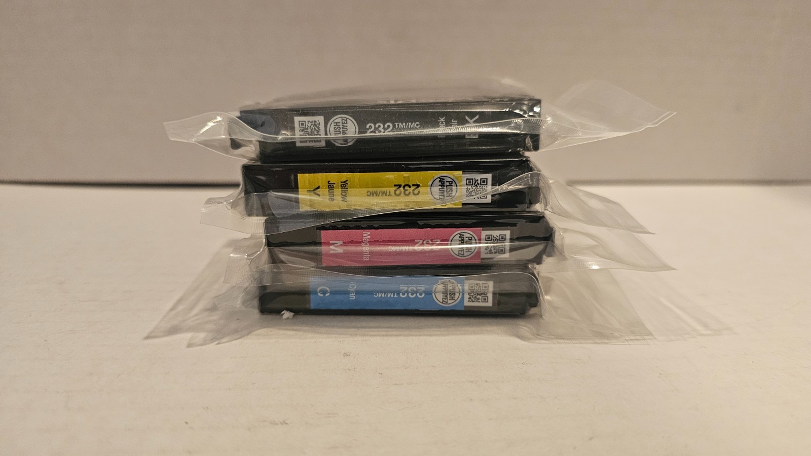 Epson 232 Color Ink Cartridges C/M/Y/K Exp 02/2029 *DESCRIPTION*