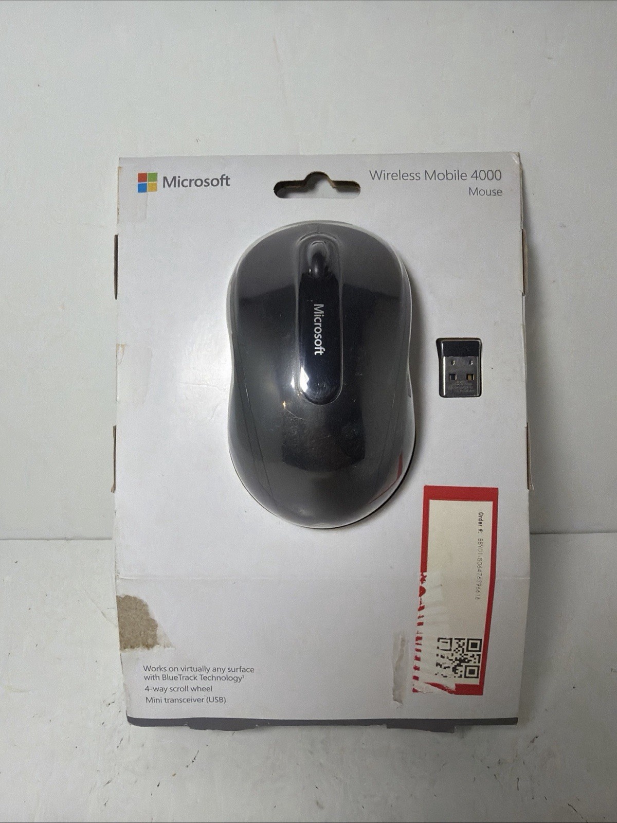 Microsoft Wireless BlueTrack Mobile Mouse 4000 NEW SEALED Black Model 1383