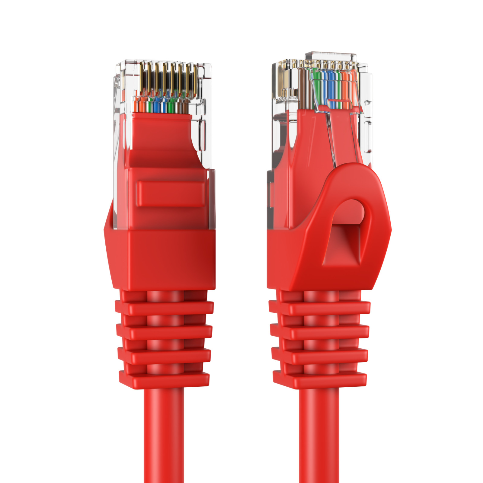 CAT6 Red Ethernet Patch Cord LAN Network Cable RJ45 50FT- 200FT Multi-Pack LOT