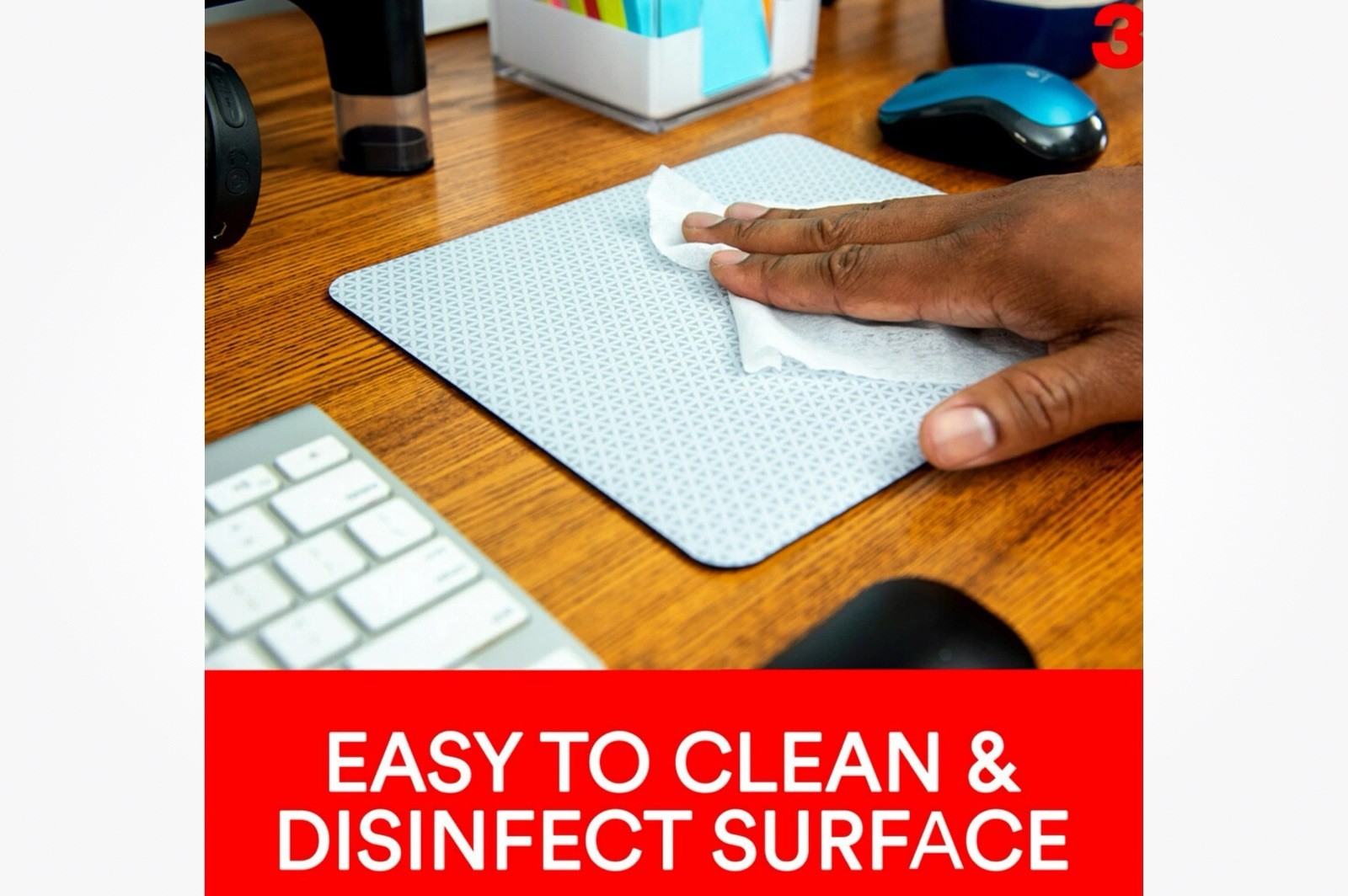 3M Precise Optical Mouse Pad 8.5×7 Adhesive Backed Bitmap USA Made